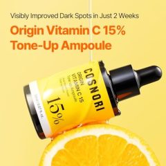Origin Vitamin C 15% Tone-Up Ampoule | Beginner-Friendly Daily Serum with 15% Premium Pure Vitamin C, Dark Spot Care, Lightweight, Low-Irritation Formula for Sensitive Skin, Korean Skin care