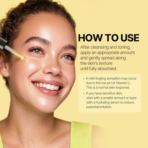Origin Vitamin C 15% Tone-Up Ampoule | Beginner-Friendly Daily Serum with 15% Premium Pure Vitamin C, Dark Spot Care, Lightweight, Low-Irritation Formula for Sensitive Skin, Korean Skin care