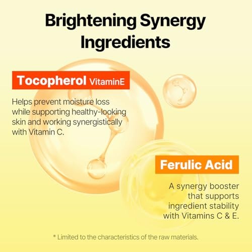 Origin Vitamin C 15% Tone-Up Ampoule | Beginner-Friendly Daily Serum with 15% Premium Pure Vitamin C, Dark Spot Care, Lightweight, Low-Irritation Formula for Sensitive Skin, Korean Skin care