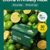 Cica X Vita Daily Pure Mask, 30 Sheets (11.8 fl oz / 350 ml) — Vegan, Hypoallergenic, Weakly Acid, Moisturizing Korean Skin Care